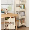 Trolley Bookshelf Movable Bookshelf Mobile Kitchen Storage Rack Snack Cart Storage Rack Multi-Layer Storages Shelve With Wheels 2