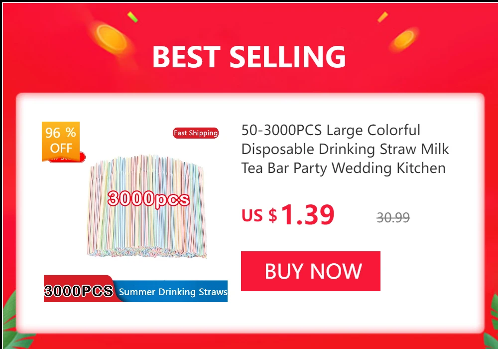 Description Picture 2 of item50/100/2000PCS Black Straws Flexible Drinking Straws Curved Bendable Plastic Drink Tube Straw Wedding bar Party Accessory