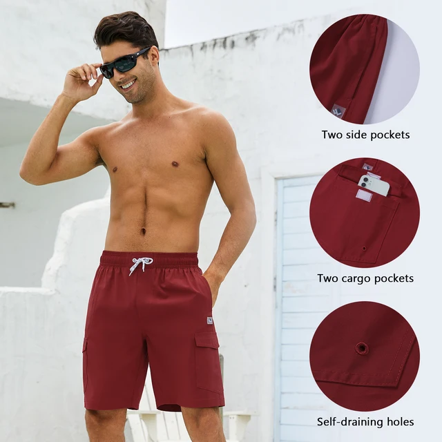 Pantalones Blancos Hombre Bañador De Secado Rápido Para Hombre Con