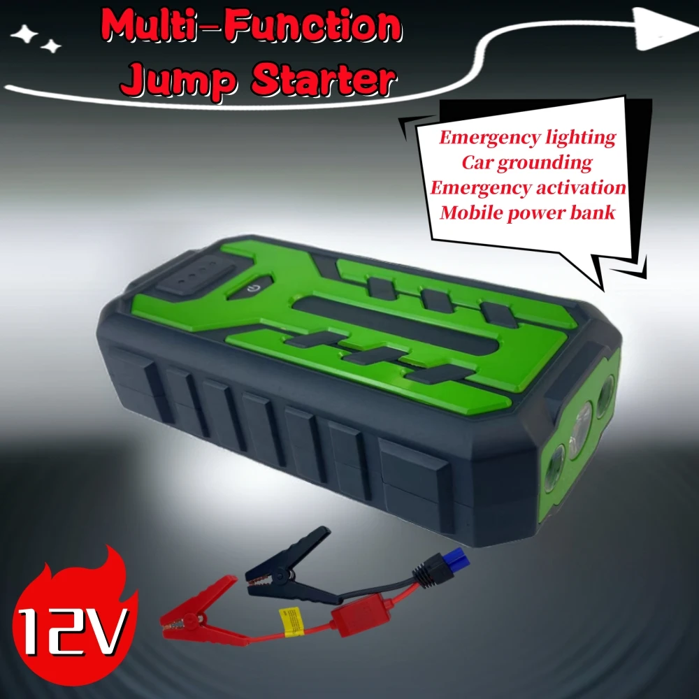 

28000mAh Portable Car Starter 12V Starting Charging System External Battery Charging Bank Air Compressor Booster