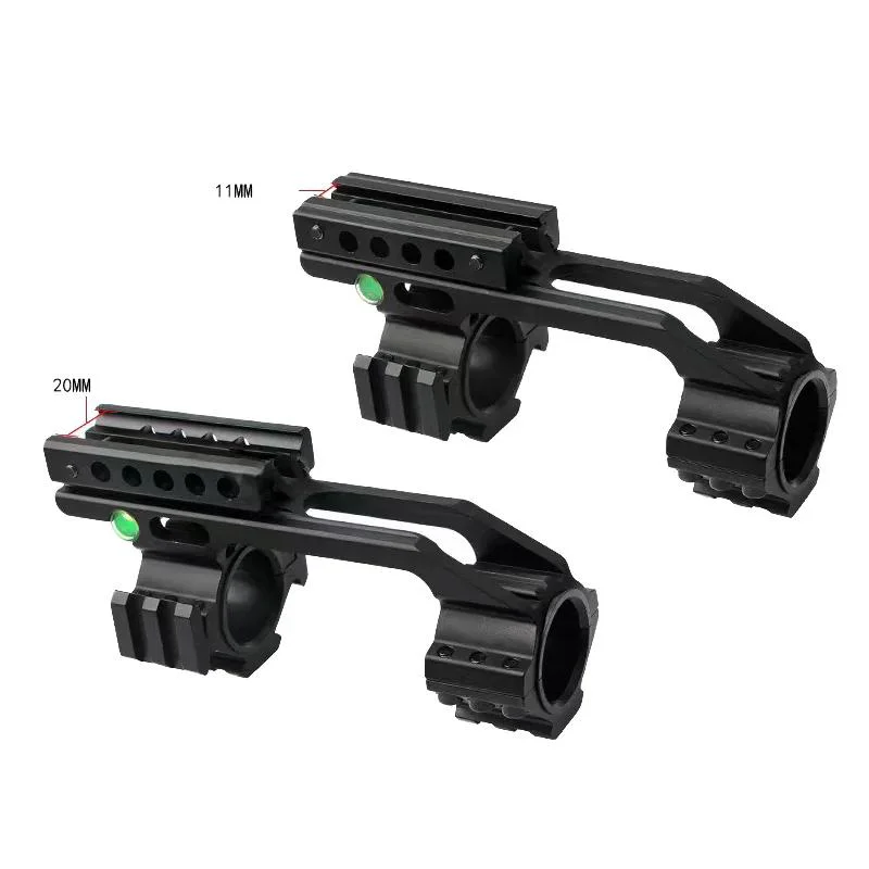 25.4/30mm level bracket telescopic sight mounting base balance pipe clamp bracket integrated bubble level dual rail ring rifle scope mount rifle scope mount ring scope bubble level guide rail bracket
