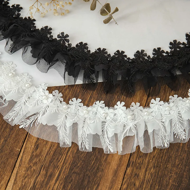 Ruffled Stretch Lace Fabric, Cotton, Elastic Lace Trim, Bridal Dress,  Costume Design Decoration, Width 6cm, 7.7cm, 2Yard - AliExpress