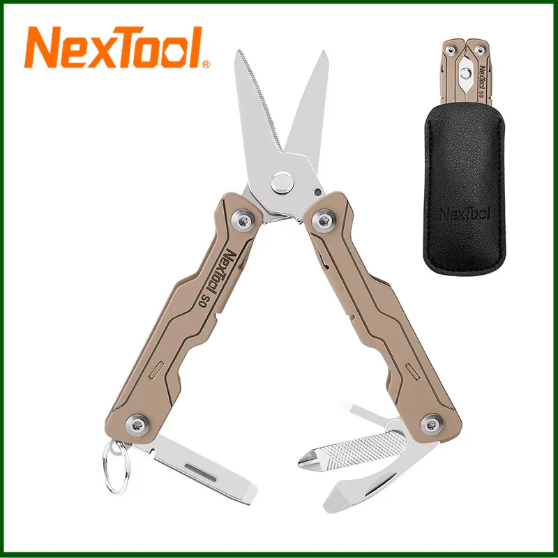 NexTool 8 In 1 Mini Sailor Scissors S0 Micro Keychain Multitool Screwdriver Portable Pocket Folding EDC Tool for Travel 5