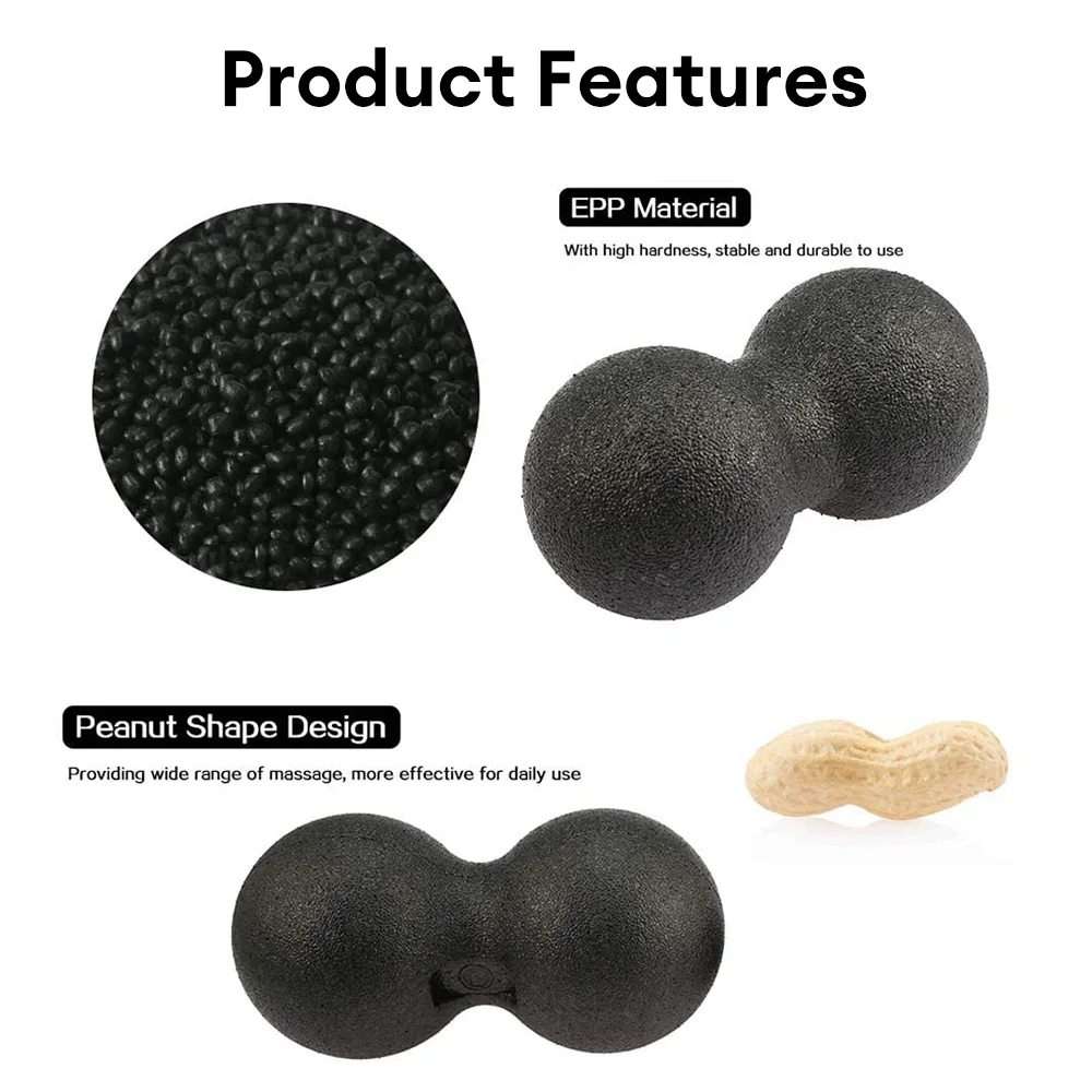 Peanut Massage Ball EPP Lacrosse Myofascial Ball High Density Lightweight Fitness Body Fascia Exercise Relieve Pain Yoga