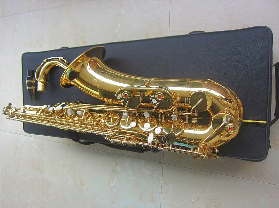 New Brass JUPITER Tenor Saxophone Bb Flat Sax Body Gold Woodwind Instrument Professional saxophone Carry Case
