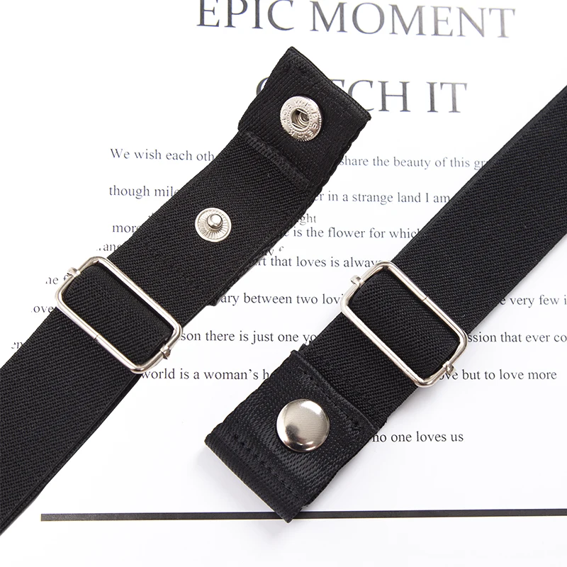 Elastic Belt Without Buckle Canvas Women Buckle Free Belt Ladies Jeans Pants Waist Lazy Belt Stretch No Buckle Invisible Belt