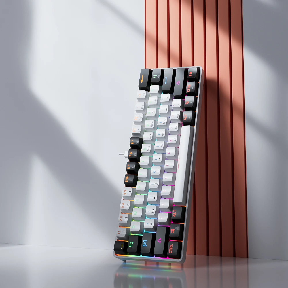 موكاي كيبورد ميكانيكي RGB مفاتيح حمراء