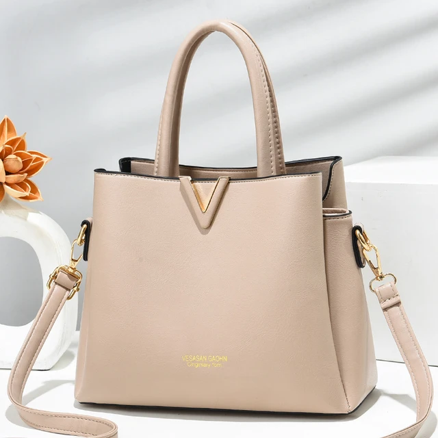 Designer Bucket Bags For Women Luxury Canvas Leather Handbags And Purses  Ladies Tote Famous Brand Crossbody Shoulder Bag Brown