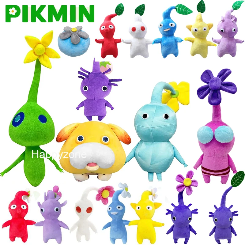 Game Pikmin All Star Plush Toy Stuffed Animal Ice Winged Flower Bud Leaf Olimar Bulborb Chappy Soft Doll Plushie Figure Kid Gift kpop idol treasure truz minini plush toy kawaii animal stuffed doll backpack pendant