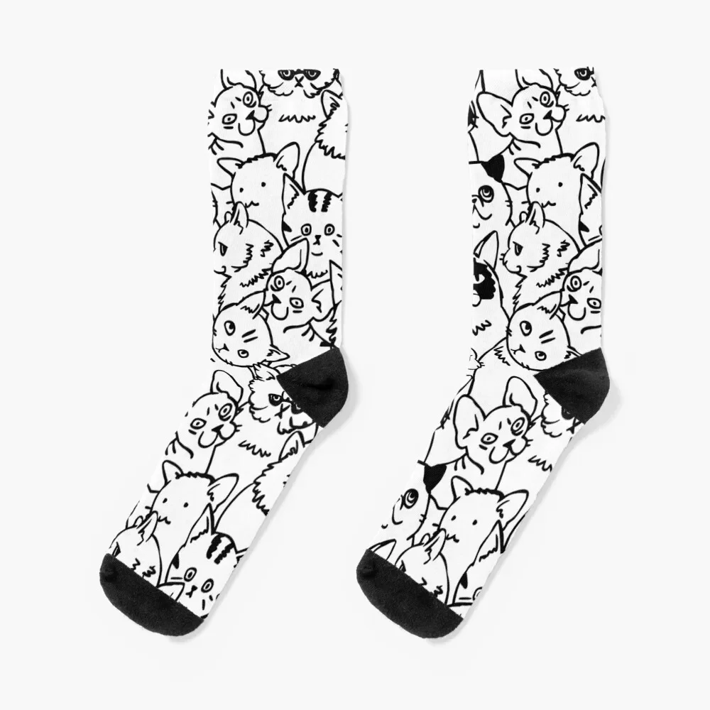 

Oh Cats Socks cotton Christmas hiphop Socks Women Men's