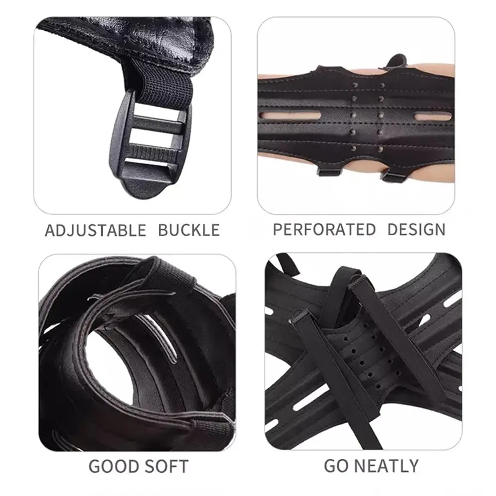 Protezione Braccio Per Tiro Con L'arco - In Pelle PU, Regolabile, Per Destri E Mancini, Confortevole E Resistente - Foto 5