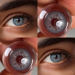 VISUASHOW Unspoken Green Contact Lenses - Natural Eye - Enhancing Beauty (Blue)