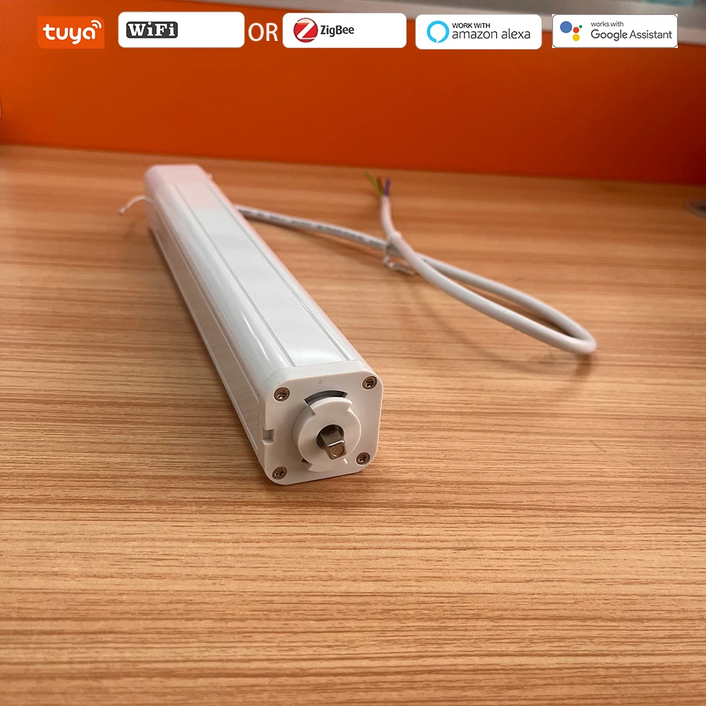 Tuya Wifi 또는 ZigBee 스마트 커튼 모터 AC 전기 커튼 오프너 리모컨은 Alexa Google Home Smart Life와 함께 작동합니다.