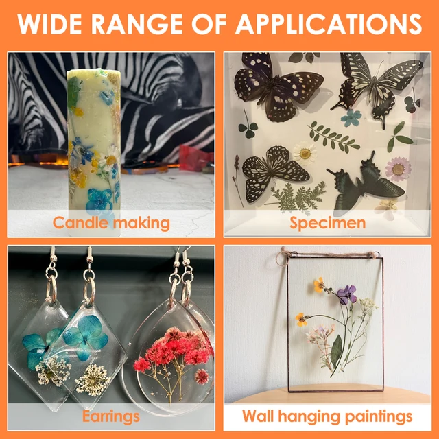 Fiori Secchi Naturali Per Fai Da Te - Set Per Resina, Scrapbooking E Decorazioni - Foto 3