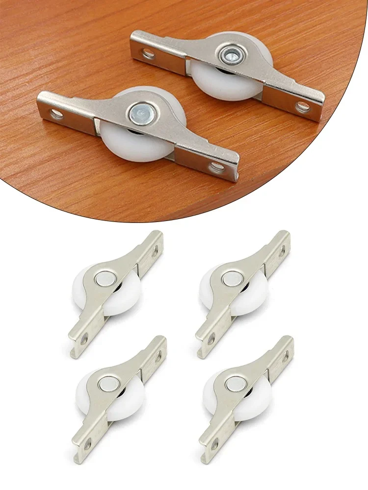 4pcs 25mm Cabinet Wardrobe Nylon Sliding Wheel Door Roller Cabinet Casement Pulley Furniture sliding door roller,sliding door pulley