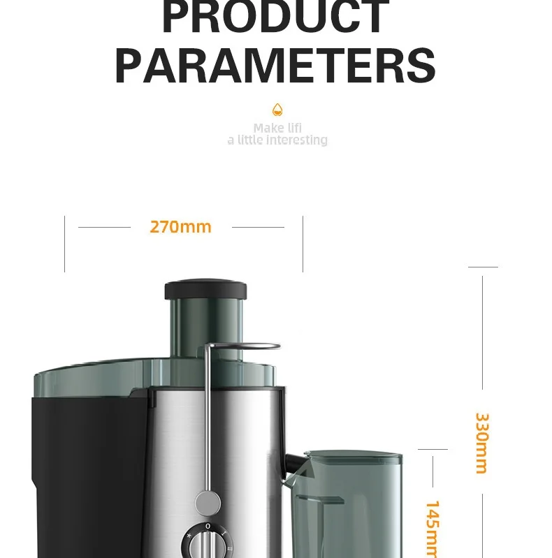 Centrifugal Juicer For Fruit And Vegetables Stainless Steel_voghion.com