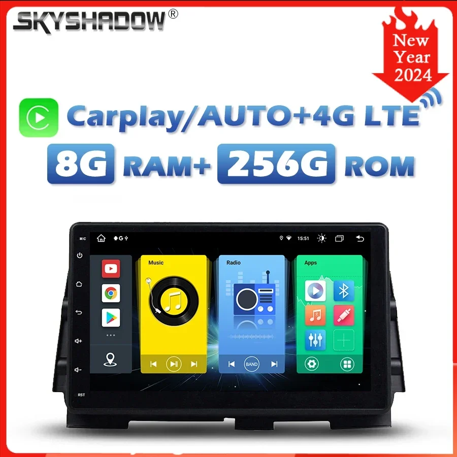 

4G SIM Carplay DSP IPS Android 13.0 8G+256G Car DVD Player GPS MAP RDS Radio WIFI Bluetooth For Nissan Kicks 2016 2017 2018 2019