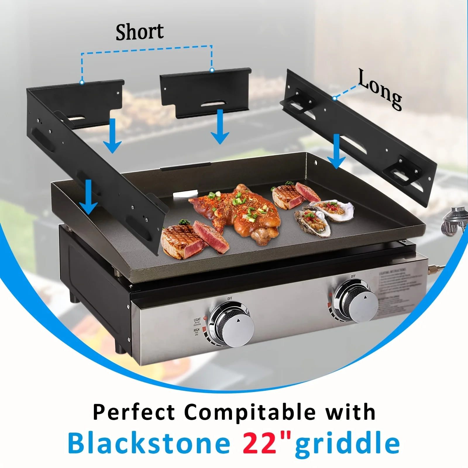BBQ Wind Screen BBQ Wind Screen Griddle Accessories For Blackstone Griddle Grill And Camping Windproof Heat Gathering Save Propane Wind Screen