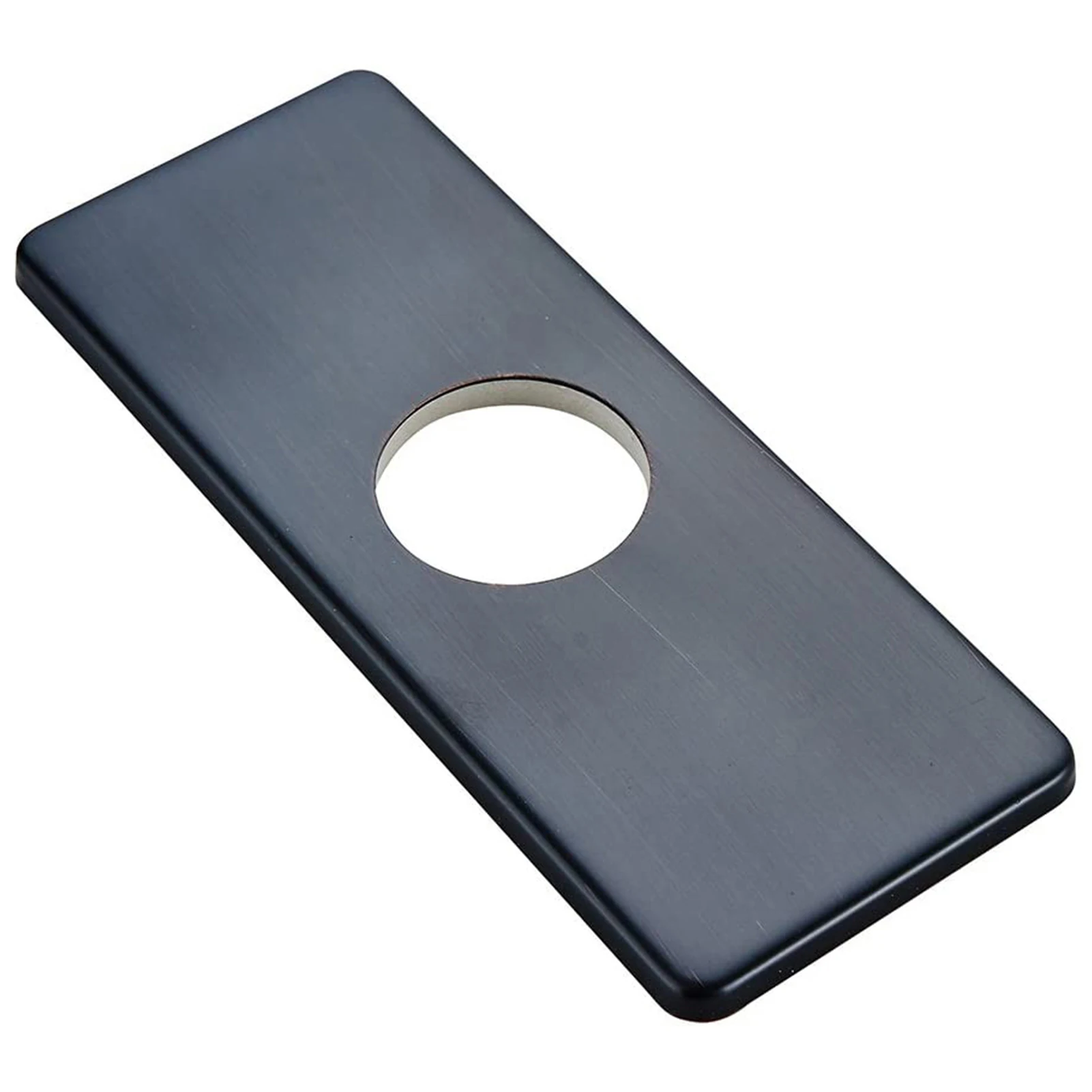 Wovier 6" 3-to-1 Rectangle Kitchen Faucet Cover Deck Plate Bathroom Kitchen Sink Faucet Hole Cover Deck Plate Escutcheo