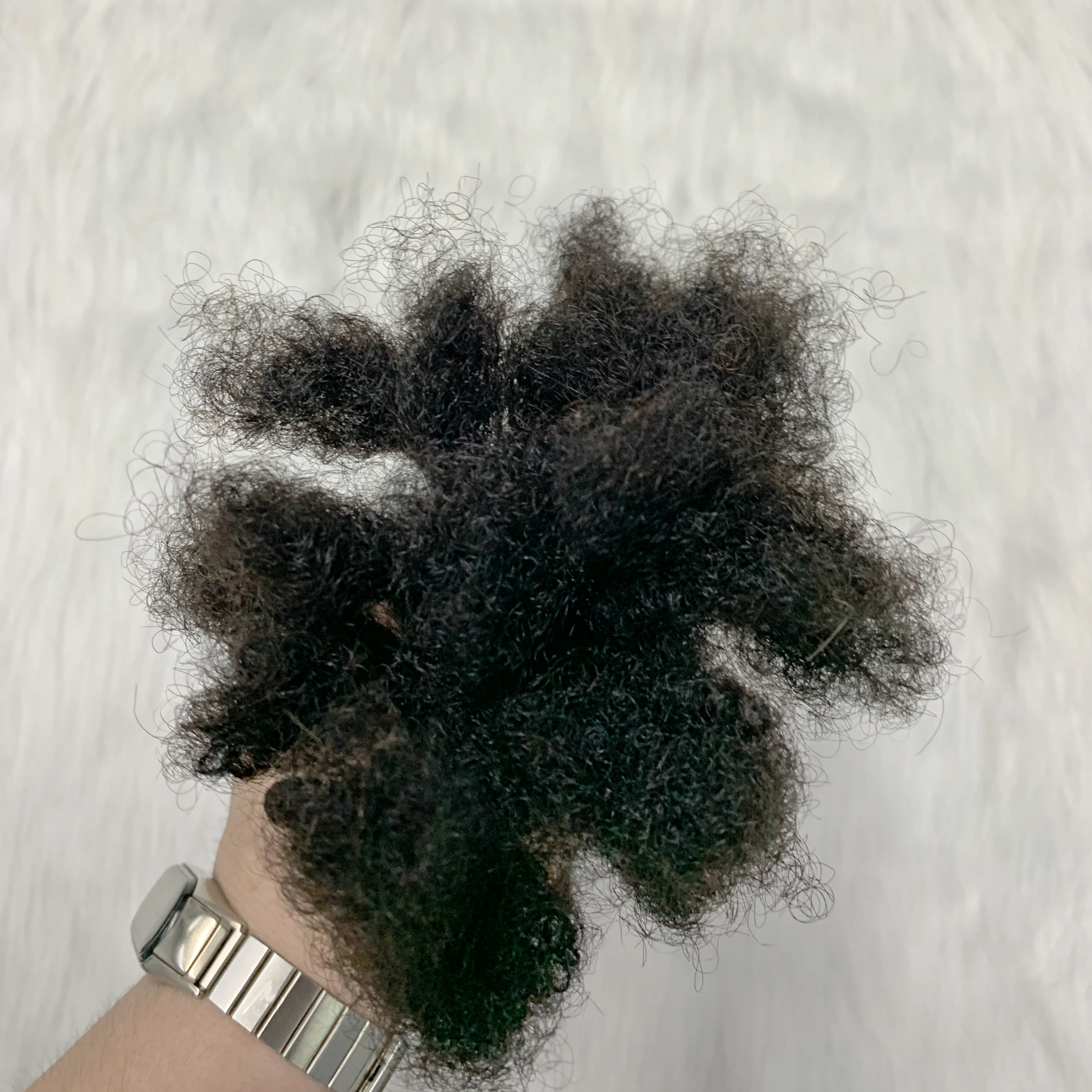 Brazilian Dreadlock Extensions 0.6cm Width Real Human Hair Permanent Locs for Men/Women 10 Strands 8 Inch Hair Add-Ons 2