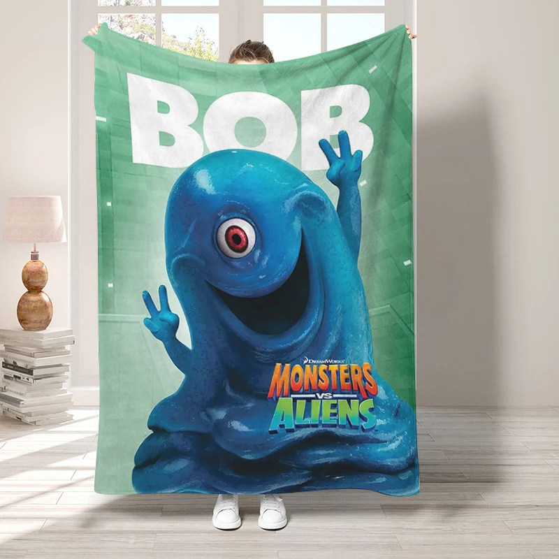 

Monsters VS Aliens Throw Blankets for Decorative Sofa Baby Blanket Summer Comforter Bedspread on the Bed Anime Bedspreads Double