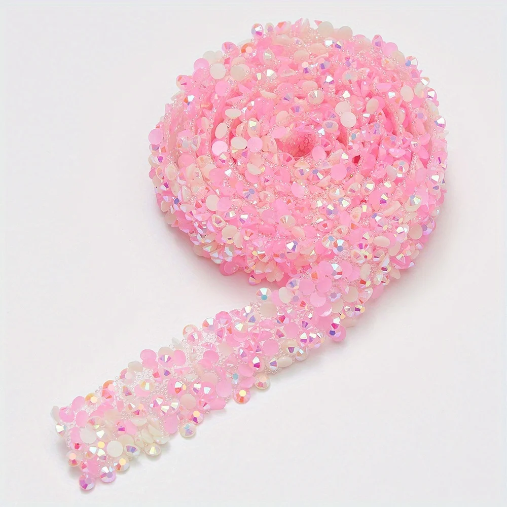 Self-Adhesive 12mm Jelly Rhinestone Glitter Ribbon