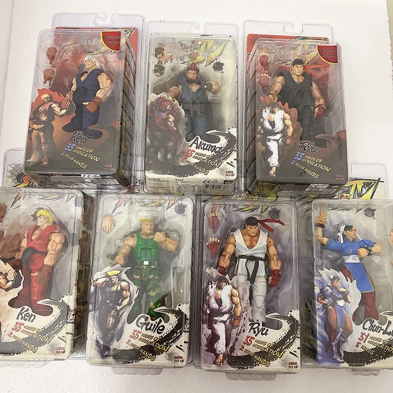 NECA Ken Ryu figura Chun Li Hoshi Akuma Chunli Gouki Guile figura de acción juguete muñeca regalo decoración móvil regalos de cumpleaños