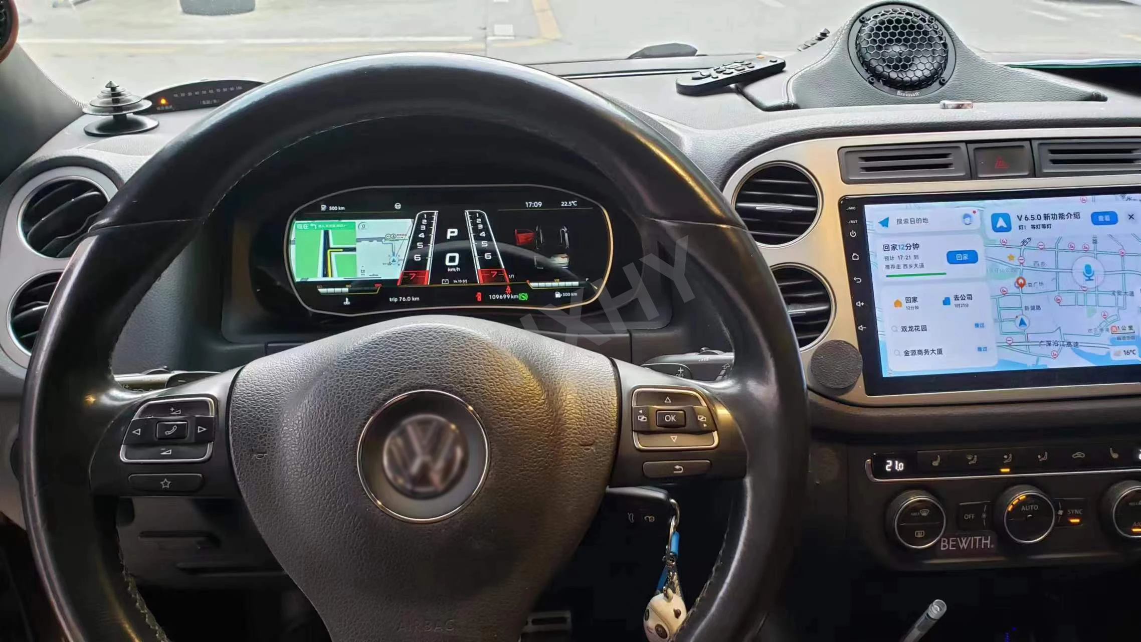 ڵ LCD  Ŭ   ӵ  ī÷, VW Tiguan 2010-2016  ũ г 