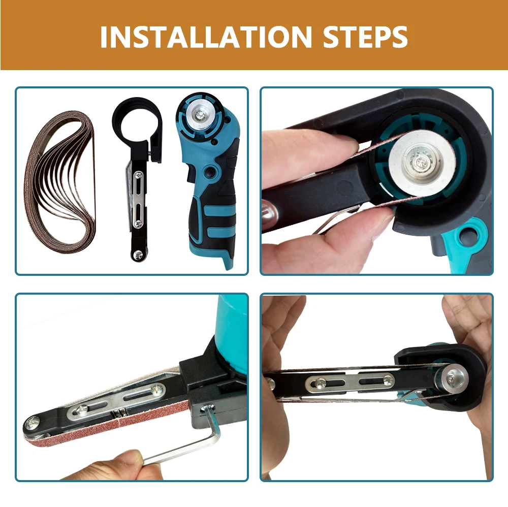 Cordless Belt Sander Mini Polishing Cutting Machine Electric Angle Grinder for M