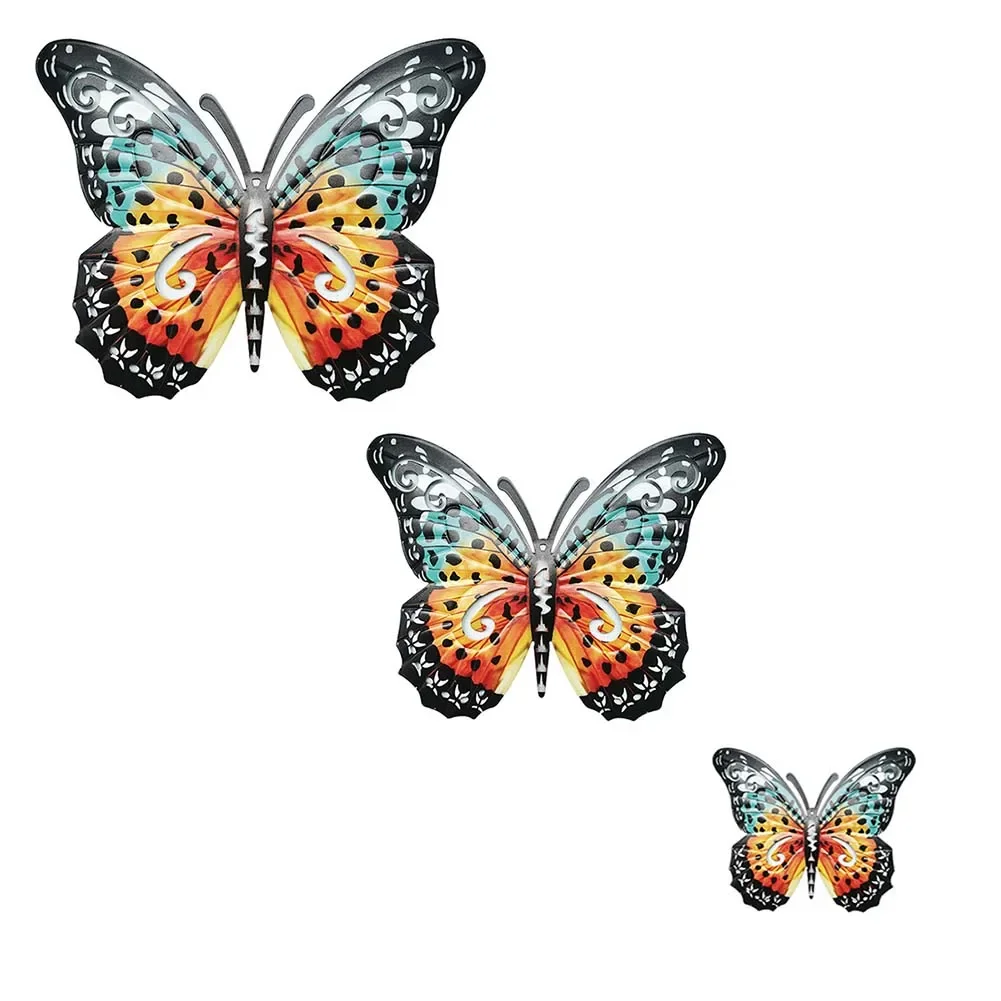 Metal Butterfly Outdoor Large Wall Home Decor Beauty Butterfly On The Wall Fence Shed Garden Decor For Office Garden Patio garden decoration metal wall decor metal butterfly ornaments