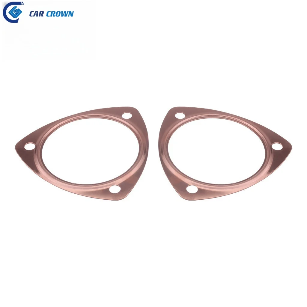 Car Crown New 2.5''/3"/3.5'' Copper Header Exhaust Collector Gaskets Reusable SBC BBC 302 350 454 383