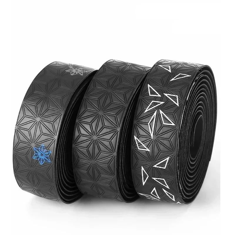 Anti-Slip Road Bike Handlebar Tape PU Shock Handle Bar Tape with Bar End Plugs Bicycle PU Anti-Vibration Wrap 1 Pair bike handlebar tape