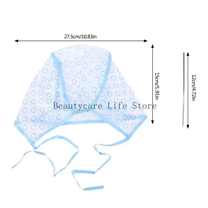 652C 2개/세트 머리 염색 캡 + 후크 브러시 컬러링 하이라이트 프로스팅 팁 커버