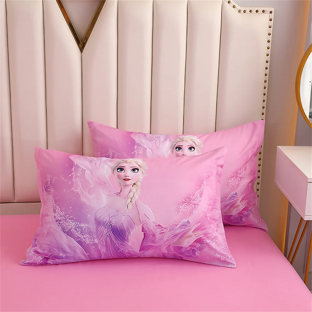 Disney Bedding Set Purple Frozen Elsa Princess Duvet Cover Sets for Baby Children Girls Bed Birthday Gifts baby crib bedding set