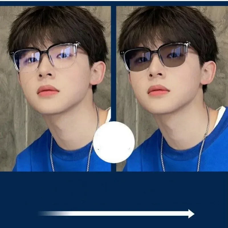 Ultra Light Unisex Glasses Photochromic Myopia Glasses Irregular Eyeglass Blue Light Blocking Eye Protection Near Sight Glasses 5
