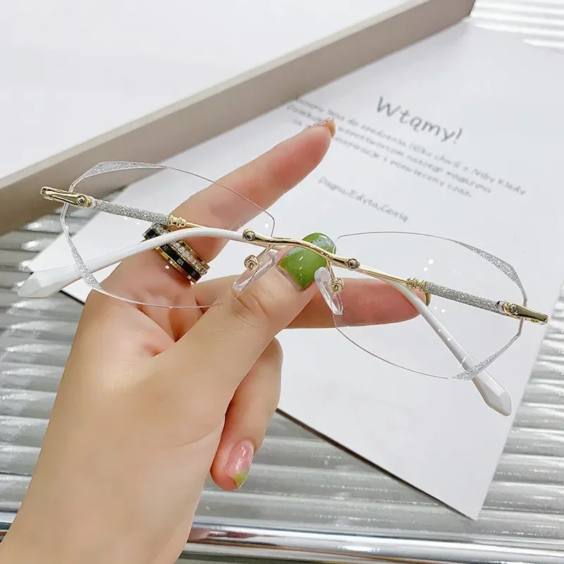 Luxury Frameless HD Lens Anti Blue Light Glasses - Vintage Style Ultra-Lightweight High-End Eyewear