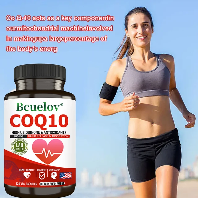 580-c043ea.jpg Coenzyme Q-10 Capsules - Natural Antioxidant, 100 Mg CoQ10 Capsules - Cardiovascular Health, Immune Health, Skin Care
