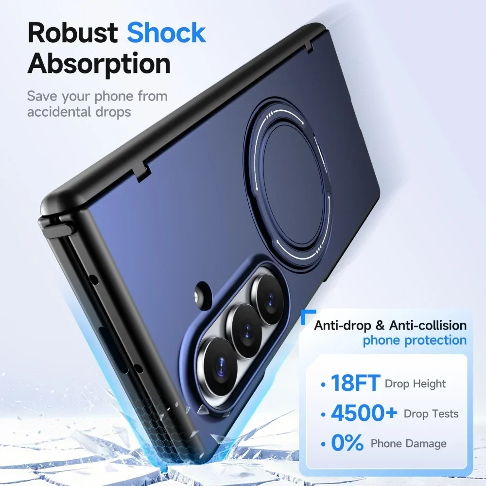 Premium Magnetic Phone Case with 360° Hinge Protection and Shockproof Design