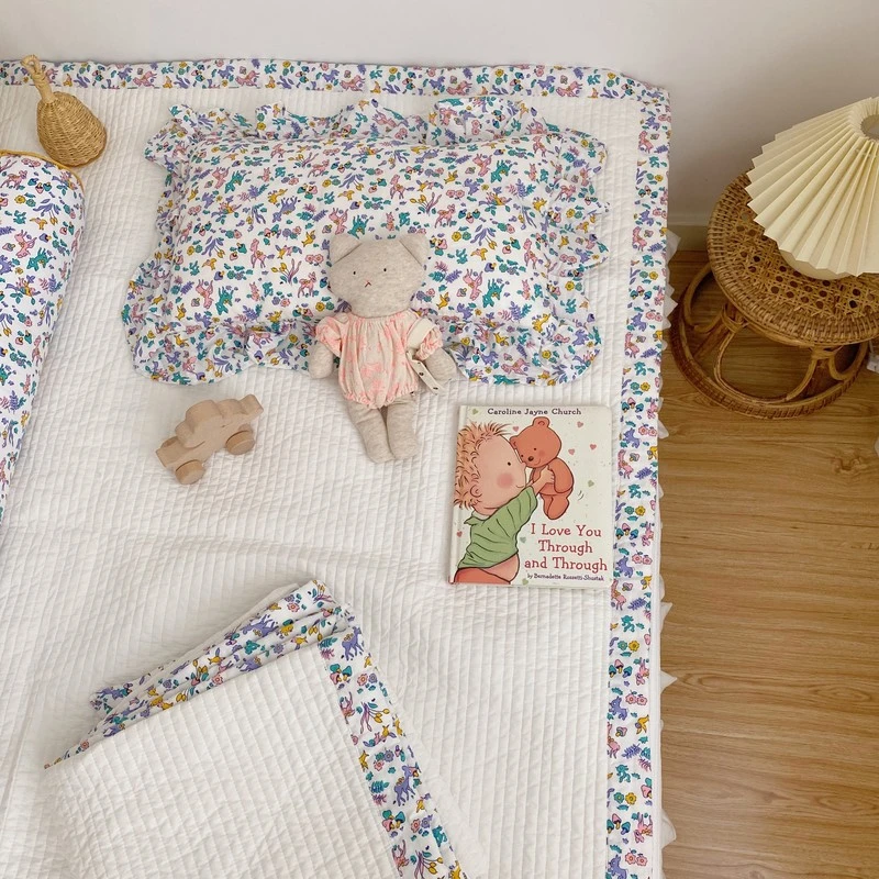 Cotton Baby Cot Bedding Set Newborn Unisex Baby Crib Bedding Sets