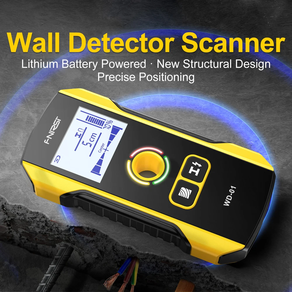 FNIRSI WD 01 Metal Detector Wall Scanner Drill Hole Positioning Tool AC Live Cable Wires Metal