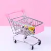 Mini Supermarket Shopping Trolley Cart Desktop Model Children's Toys Home Decoration Miniature Dollhouse Furniture Accessories 3