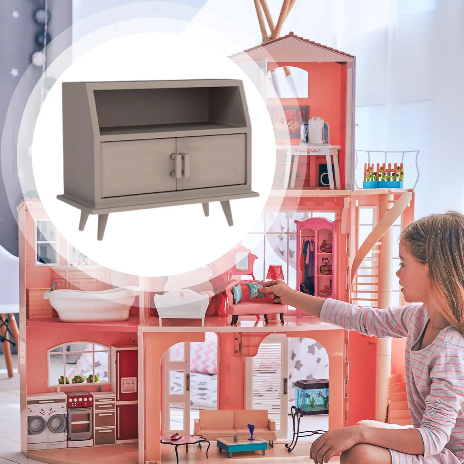 

Шкафчик для обуви Dollshouse, миниатюрная мебель для дома, реквизит для фото, масштаб 1/12