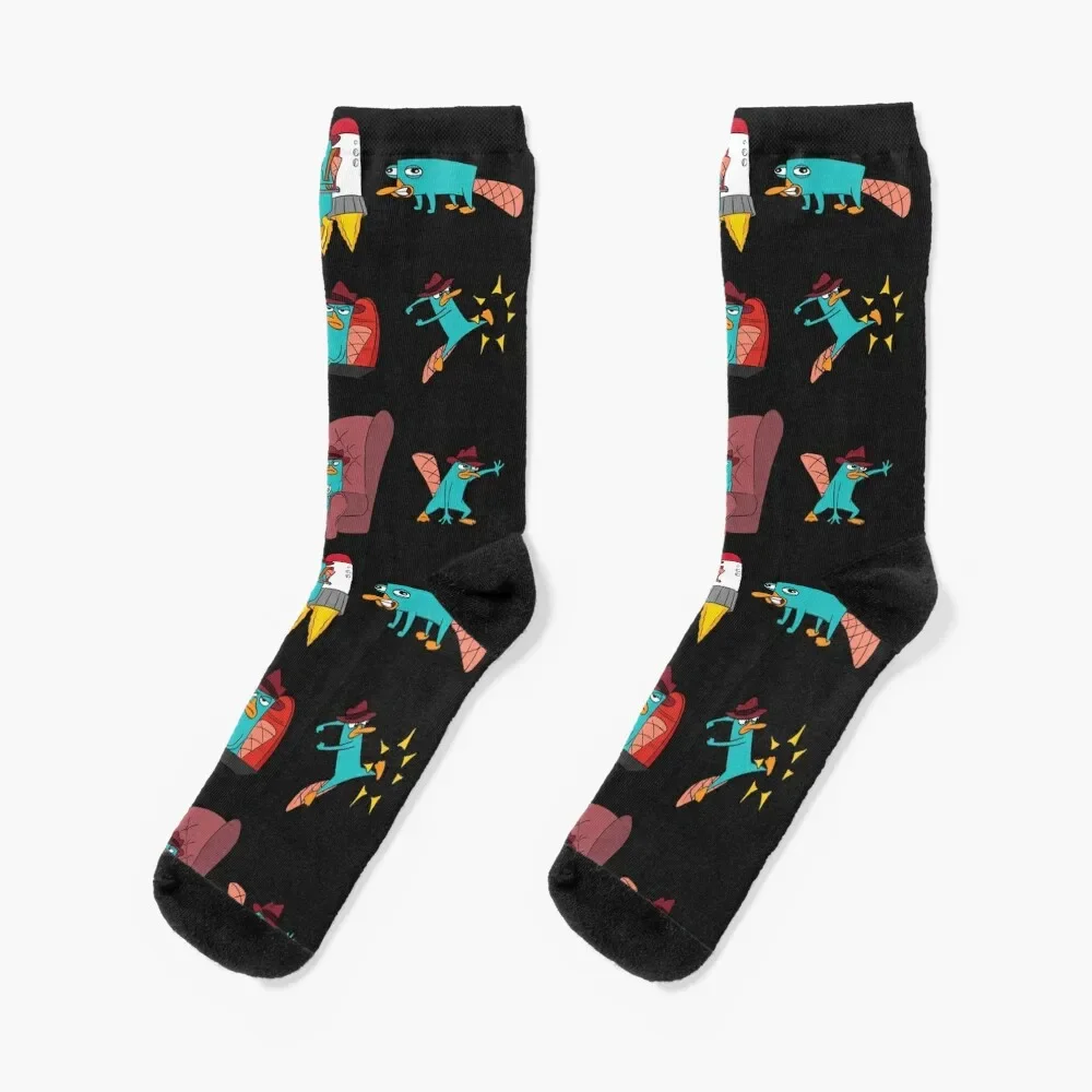 

You Can Call Him Agent P Socks custom valentine gift ideas Stockings compression christmas gift Men's Socks Women's