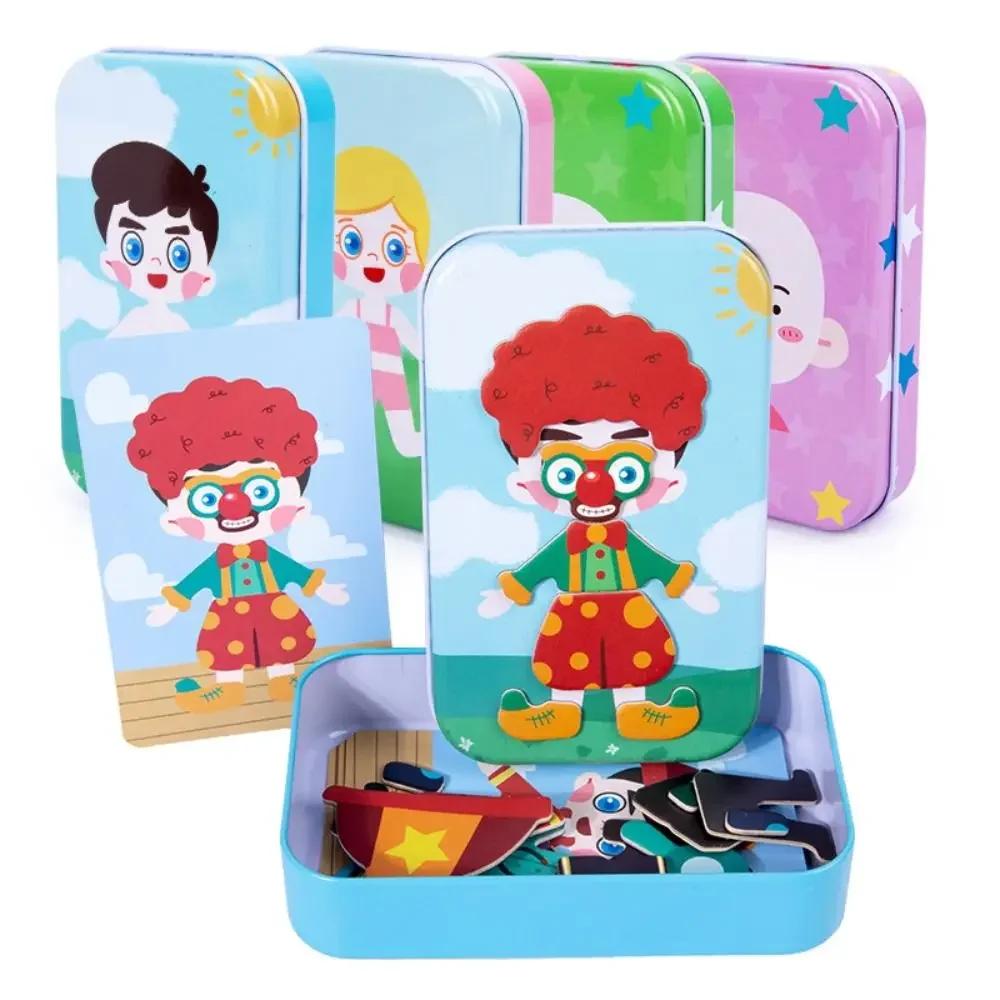 Magnetic Dress Up Puzzle Costume Baby Jigsaw Puzzle 3D Dressing Clothes Toys for Toddlers Magnet Travel Toys