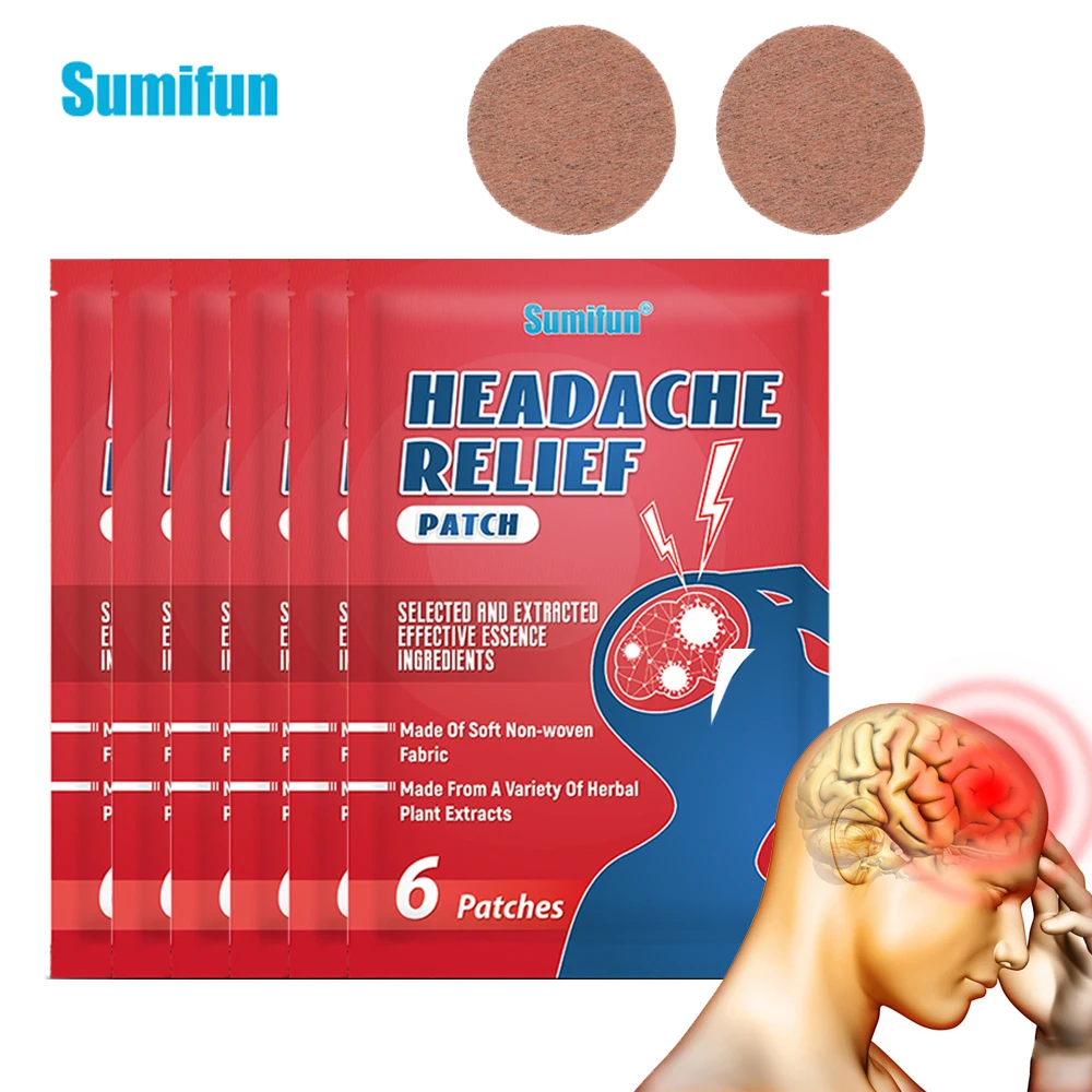 

6-48Pcs Headache Relief Patch Herbal Migraine Treatment for Relax Nerve Soothing Pain Dizziness Refreshing Medical Plaster