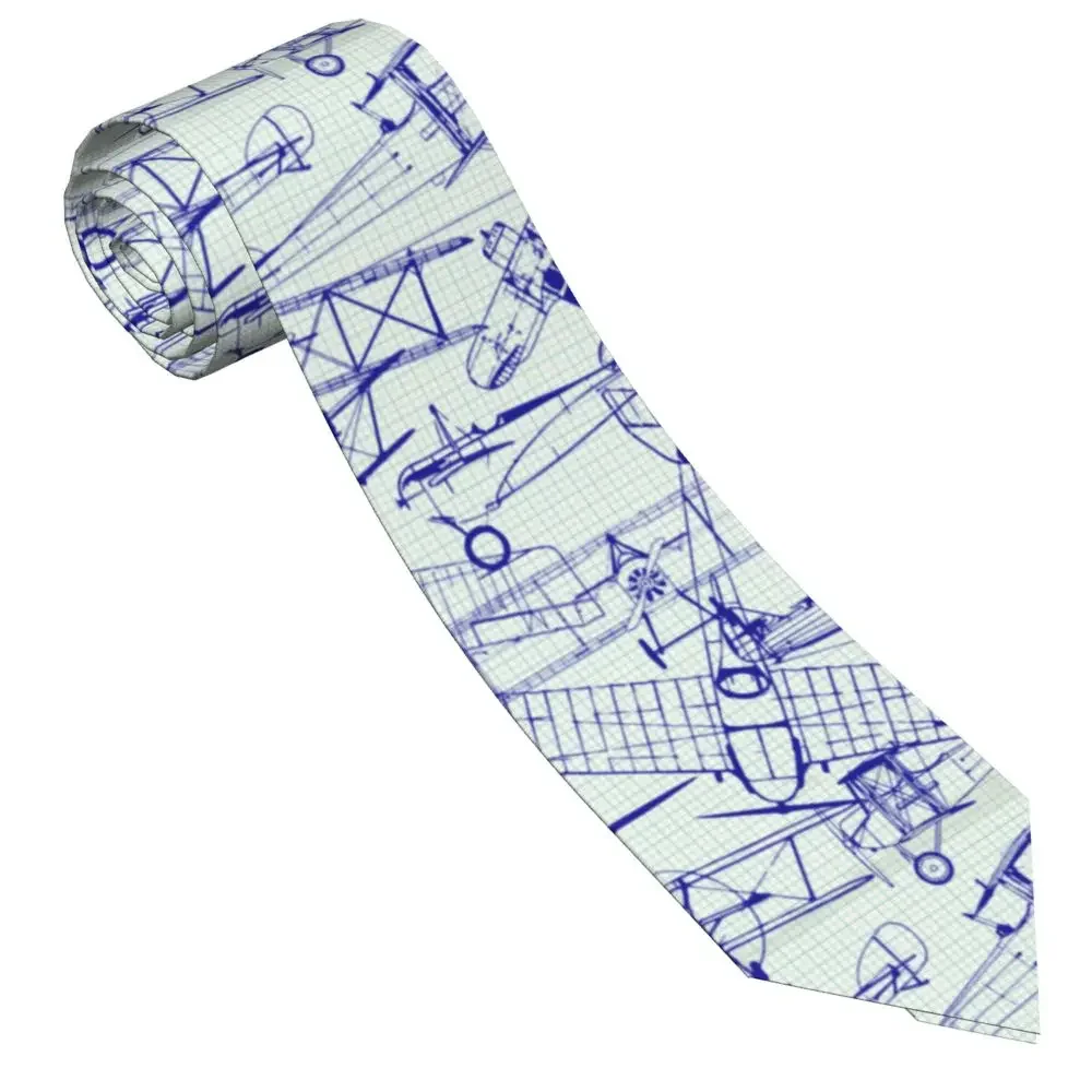 

Retro Old Airplanes Neckties Men Women Polyester 8 cm Neck Tie for Men Casual Wide Accessories Wedding Gift