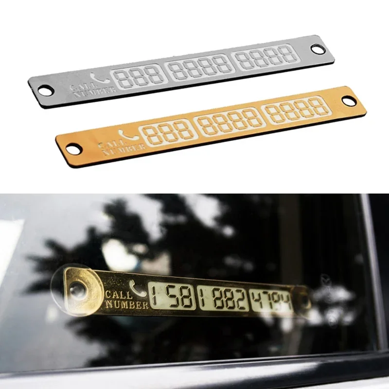 

Car Phone Number Card Plate Suckers Temporary Parking Card Telephone Number Sticker Auto Front Parking Assist Universal Styling