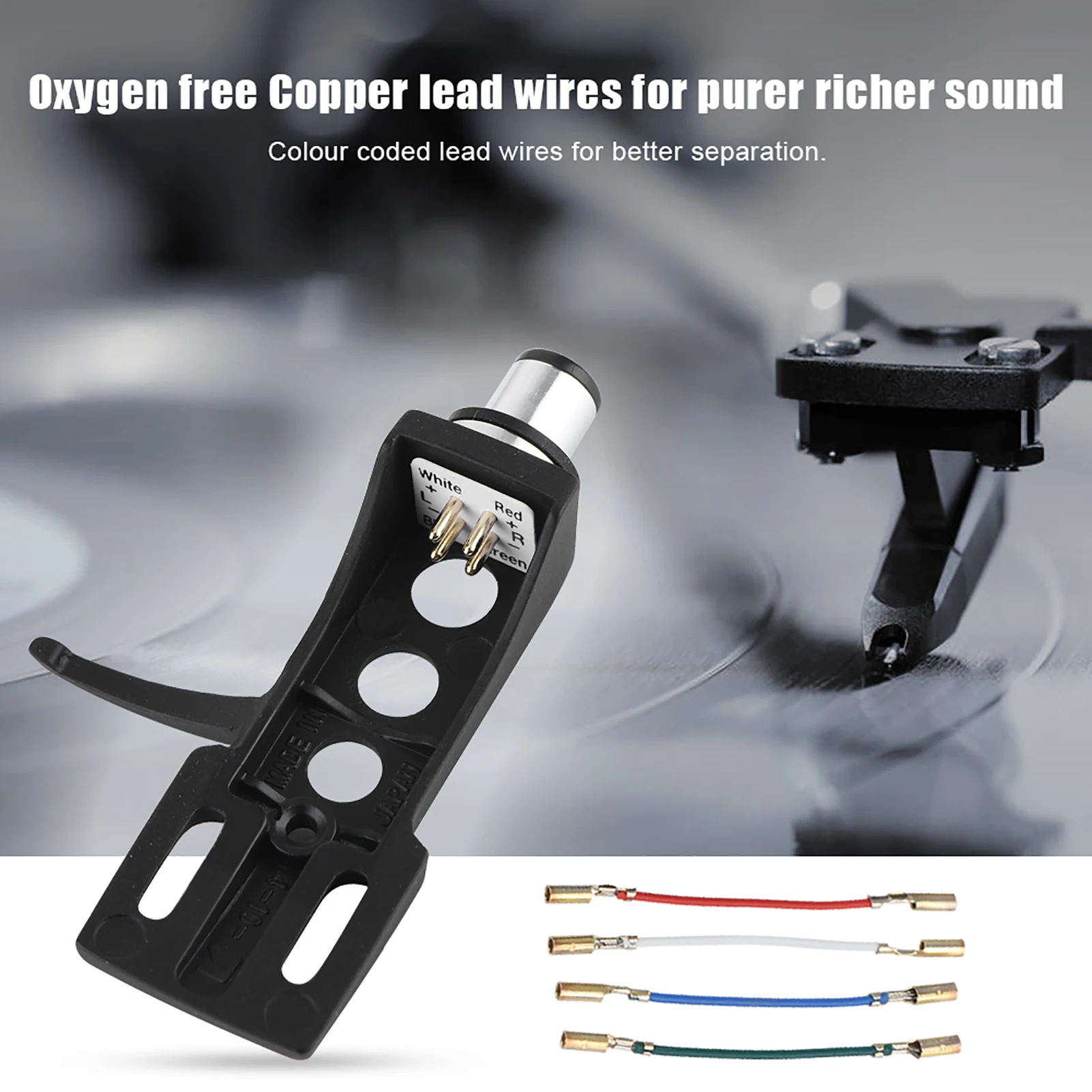 LP Turntable Phono Headshell Mount Replacement Wires Vinyl Record Turntable Turntable Parts
