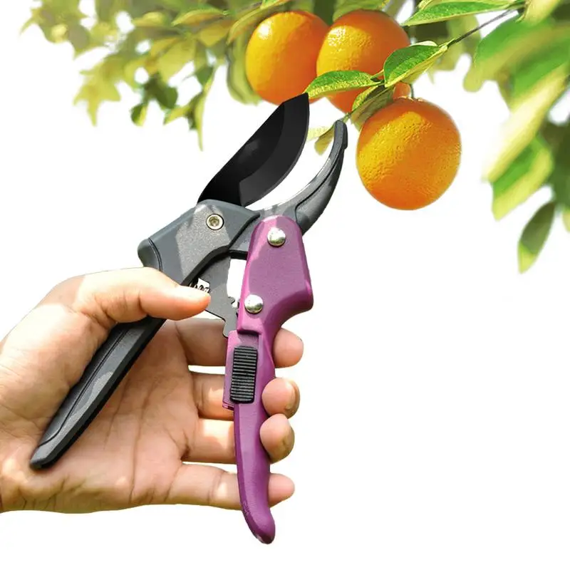 

Садовые ножницы, ножницы для цветов для стеблей, безопасный дизайн замка, садовые ножницы для стеблей с противоскользящей ручкой, экономичное весеннее устройство
