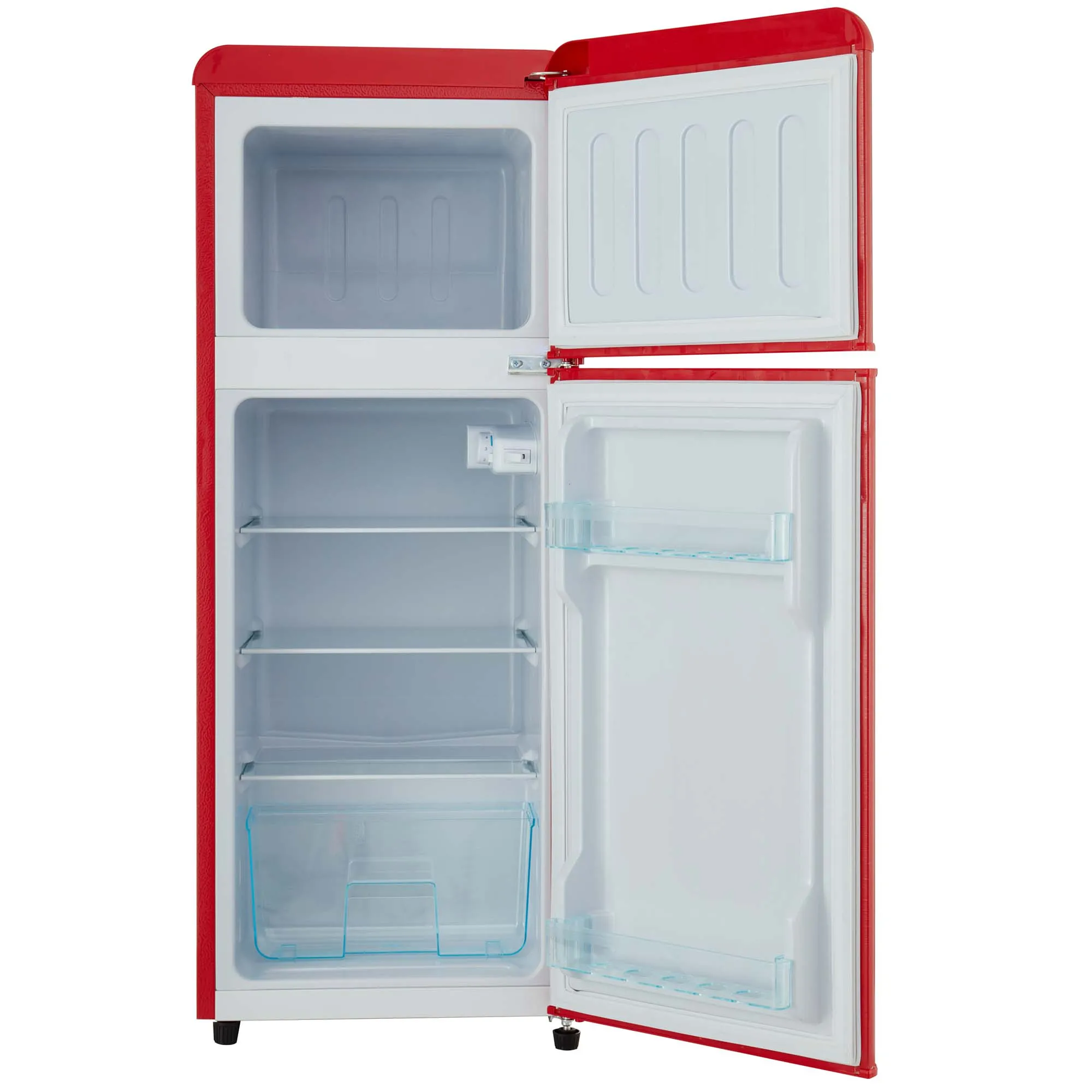 American Retro Mini 72L Top-Freezer Double-Door Refrigerator for Dormitory Office Home Hotel New Compact Refrigeration Equipment
